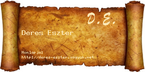 Deres Eszter névjegykártya